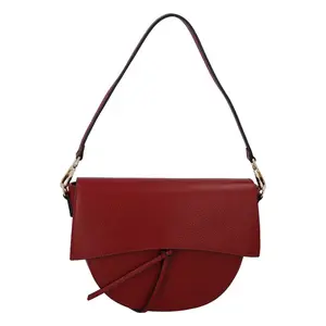 Menší dámská kožená kabelka Leather mini, červená