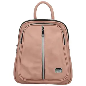 Módní dámský koženkový batoh Florence new, růžový