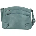 Stylová dámská koženková crossbody kabelka Giada, džínově modrá