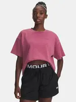 Dámské tričko Under Armour UA HWT Boxy Wash SS-RED - Dámské