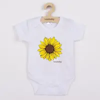 Detské body s potlačou New Baby Slnečnica - krátky rukáv 68 (4-6m)