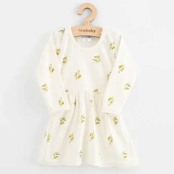 Dojčenské šaty z organickej bavlny s dlhým rukávom New Baby Olivy 62 (3-6m)