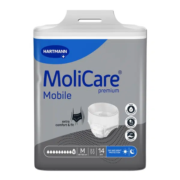 Inkontinenční kalhotky natahovací MoliCare Mobile 10 kapek M 14ks