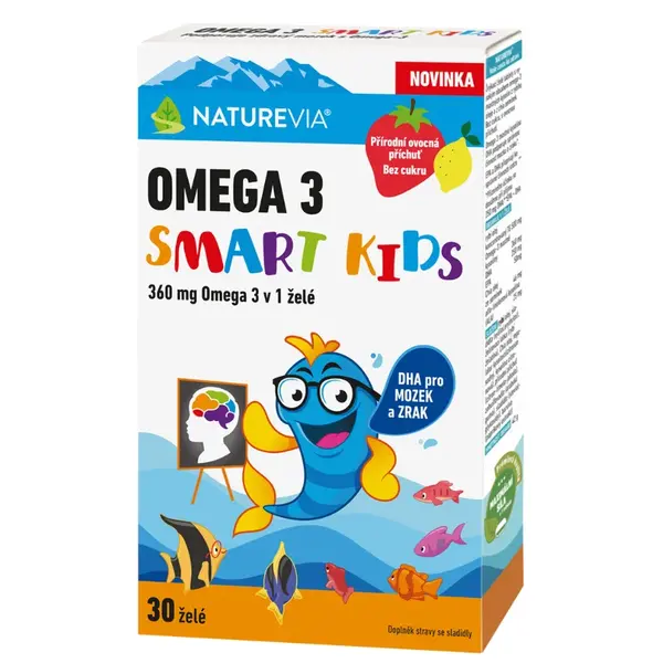 NatureVia Omega 3 Smart Kids 30 želé