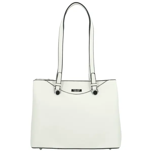 Módní dámská kabelka na rameno Delami Little Lady, bílá
