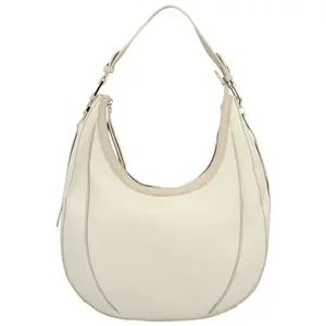 Módní dámská koženková kabelka na rameno Erlea, krémová