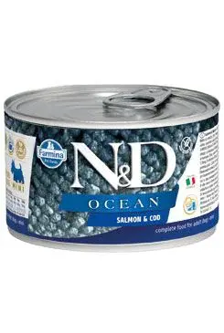 N&D Dog Ocean Adult Salmon & Codfish Mini 140g