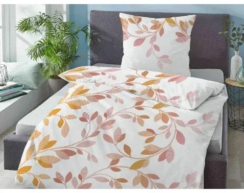 Obliečky seersucker Julia 140x200 cm, listy%