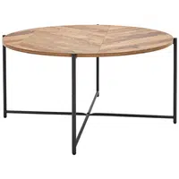 MID.YOU KONFERENČNÍ STOLEK, přírodní barvy, černá, kov, kompozitní dřevo, 83/83/40 cm