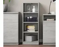 Polovysoký regál Carlos, sivý betón, šírka 40 cm%