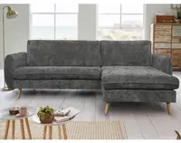 Rohová sedačka Salma, grafitová tkanina, univerzálna pravá/ľavá%