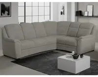 Rohová sedacia súprava Bruno, svetlo šedá látka, pravý roh%