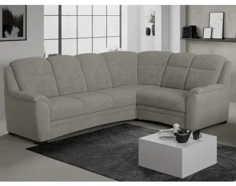 Rohová sedacia súprava Bruno, svetlo šedá látka, pravý roh%