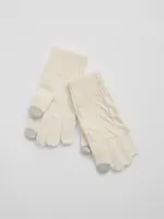 Krémové dievčenské rukavice GAP