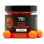 Tb baits plovoucí boilie pop-up citrus - black pepper + nhdc 65 g-16 mm