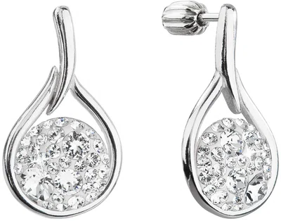 Evolution Group - Pavona Nadčasové stříbrné náušnice s krystaly Swarovski 31305.1