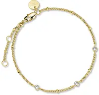 Rosefield Pozlacený náramek s krystaly Toccombo JTBTG-J430