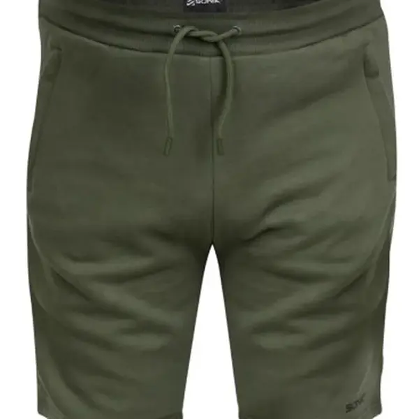 Sonik kraťasy green fleece shorts - l