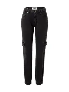Urban Classics Rifľové kapsáče  čierny denim