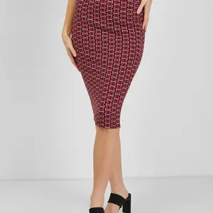 Červená dámská vzorovaná pouzdrová sukně ORSAY - Dámské