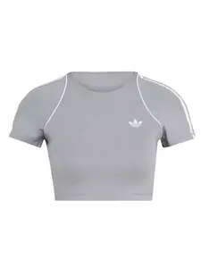ADIDAS PERFORMANCE Funkčné tričko  sivá / biela