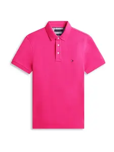 TOMMY HILFIGER Tričko 'CORE 1985'  tmavomodrá / ružová / červená / biela