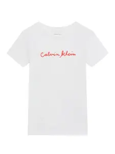 Calvin Klein Jeans Tričko  jasne červená / biela