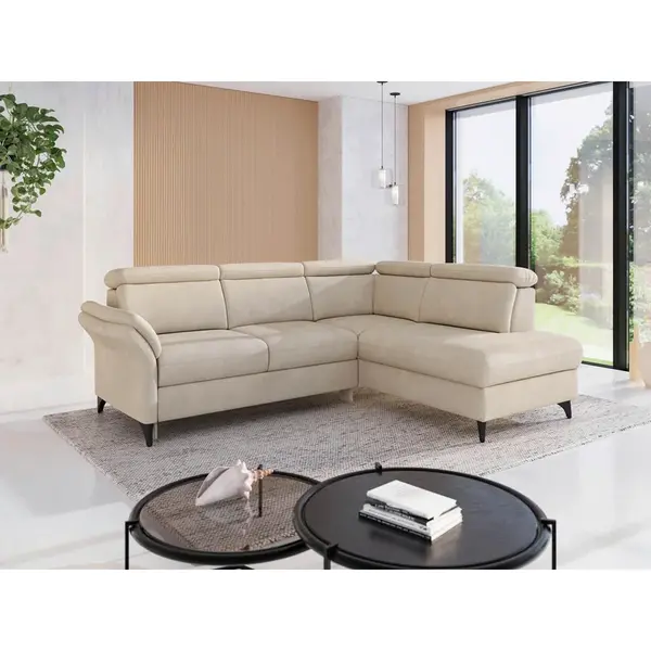 Sit & More ROHOVÁ SEDAČKA, textil, pískové barvy