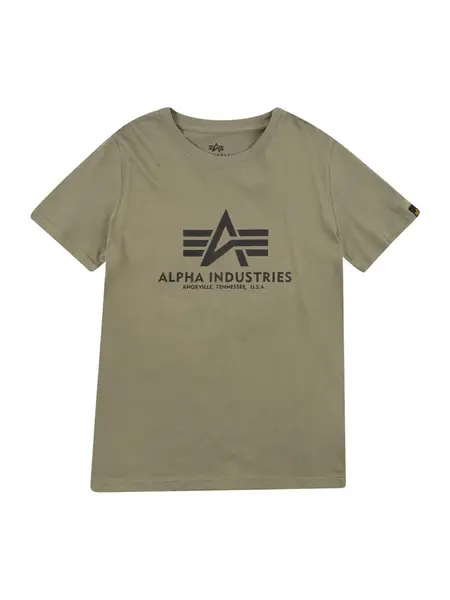 ALPHA INDUSTRIES Tričko  olivová / čierna