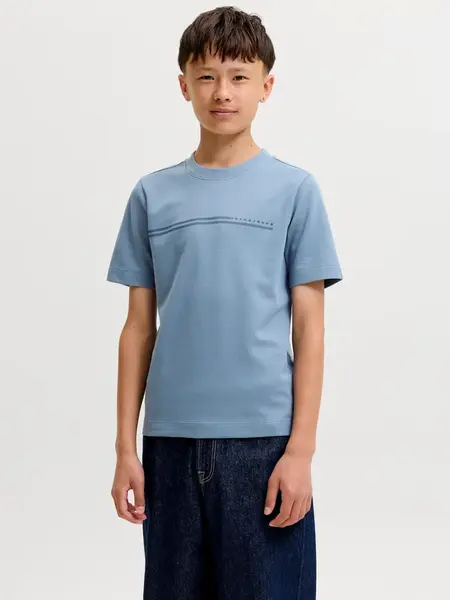 Jack & Jones Junior Tričko 'JCOFUSION'  opálová / modrosivá