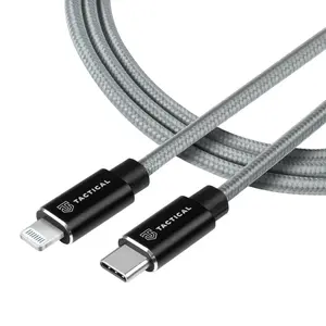 Extra pevný kábel USB-C/Lighting MFI - 0.3m - Sivá H31216