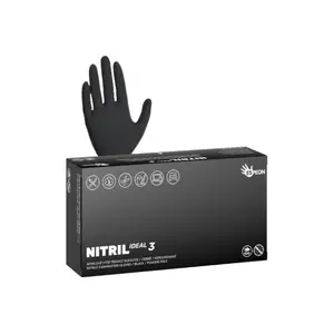 Nitrilové rukavice IDEAL 3 100 ks čierne - M