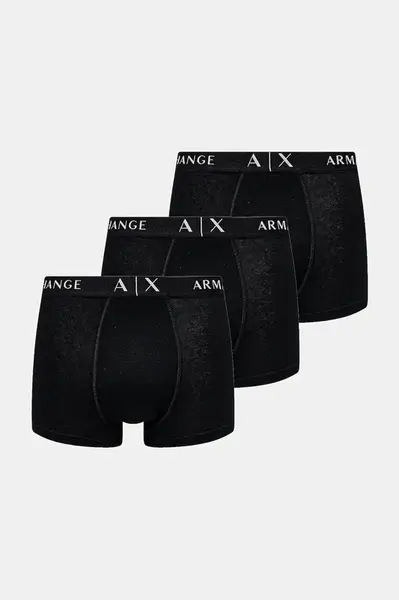 Armani Exchange priliehavé boxerky pánske s bavlnou 3-pak