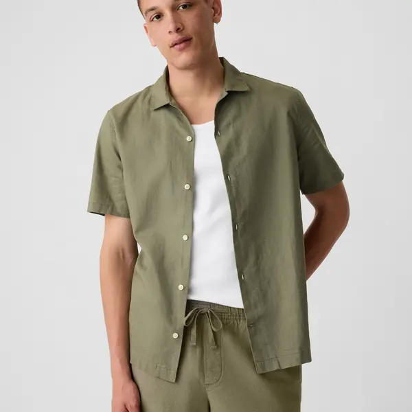 GAP Lněná košile standard - Pánské