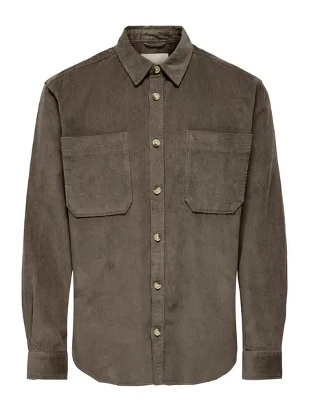 Only & Sons Košeľa 'ONSALp'  mokka