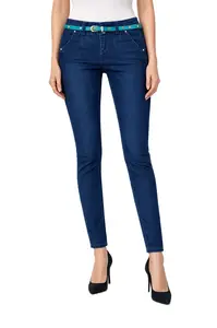 Trang jeans - dámské skinny džíny s páskem