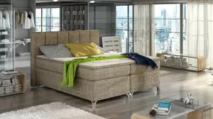 Boxspring Basilio Rozměr: 180 x 200 cm, látka: Berlin 03, Varianta: S LED osvětlení
