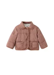 MANGO KIDS Prechodná bunda  krémová / staroružová / čerešňová