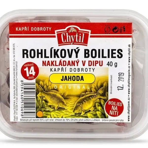 Chytil rohlíkové Boilie v dipu 14mm 60g Česnek