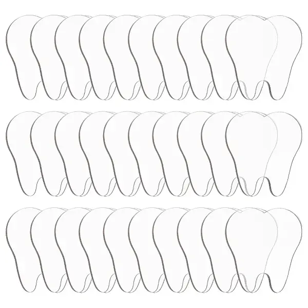 30Pcs Transparent Acrylic Badge