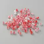 Bicone Center Dyed Transparent Glass Beads