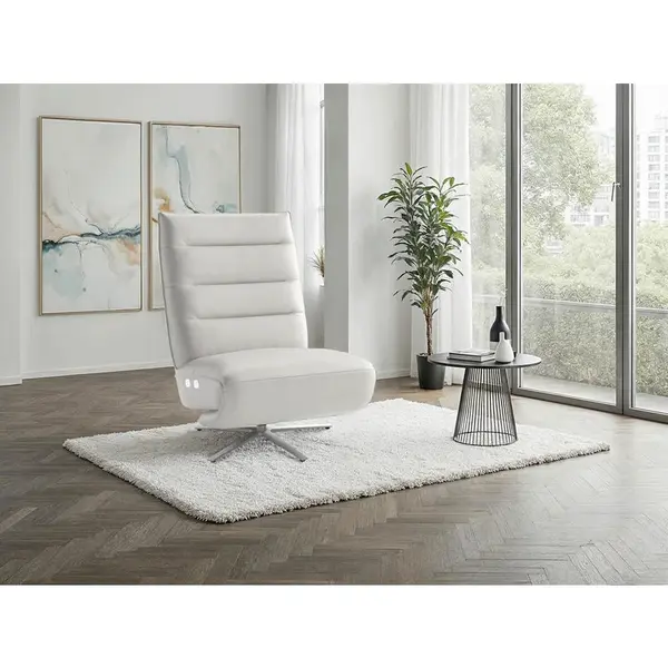 Sit & More RELAXAČNÍ KŘESLO, kůže, bílá