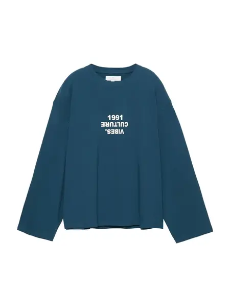 Pull&Bear Tričko 'STREET'  petrolejová / biela