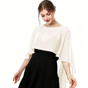 Detachable Chiffon Pullover Shawl for Women