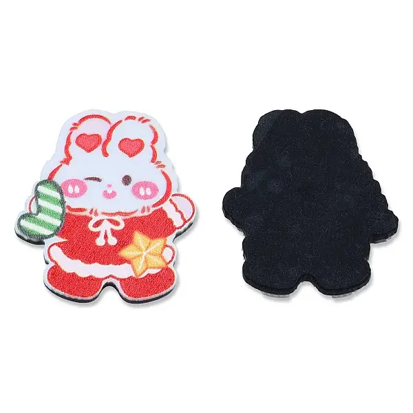 Printed Embossed Opaque Acrylic Cabochons