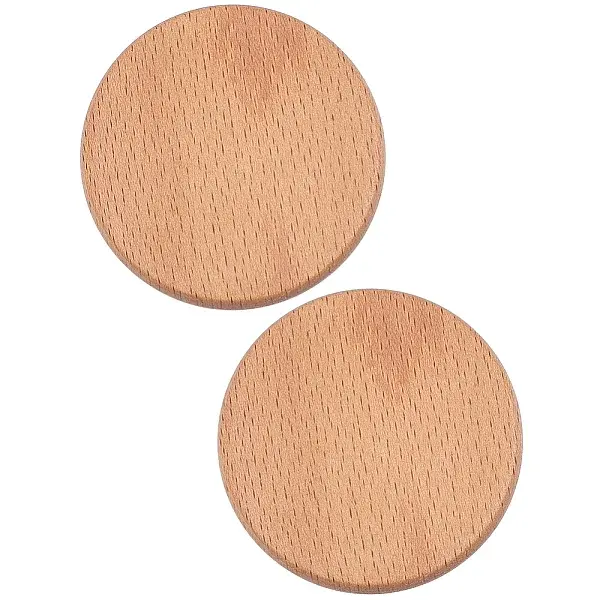 2Pcs Beech Wood Cup Mats