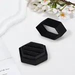 1Pc Polyester Velveteen Ring Storage Boxes