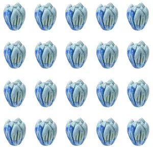 20Pcs Opaque Resin Flower Rose Beads