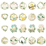 40Pcs 20 Styles Alloy Enamel Pendants
