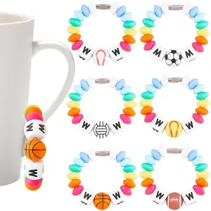 6Pcs Silicone Cup Charms